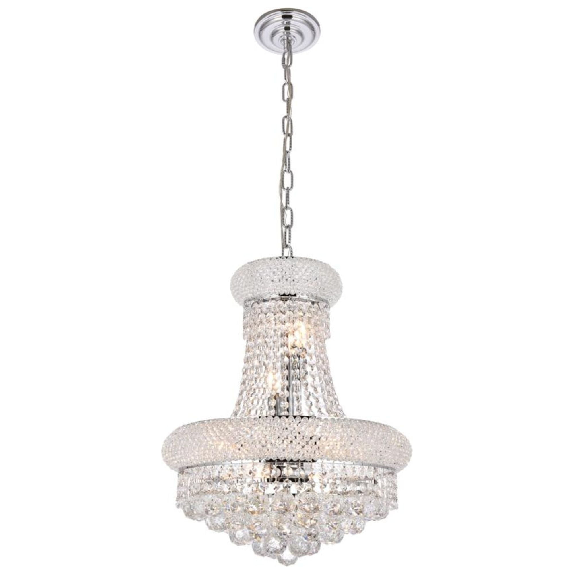 1800D16C-RC 16 D x 20 in. Primo Collection Hanging Fixture - Royal Cut, Chrome