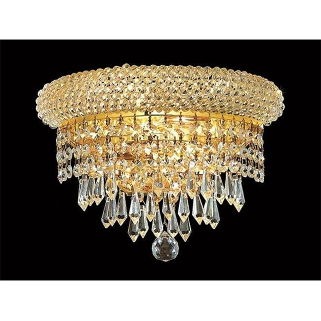 Elegant Lighting Primo 2 light Gold Wall Sconce Clear Royal Cut Crystal