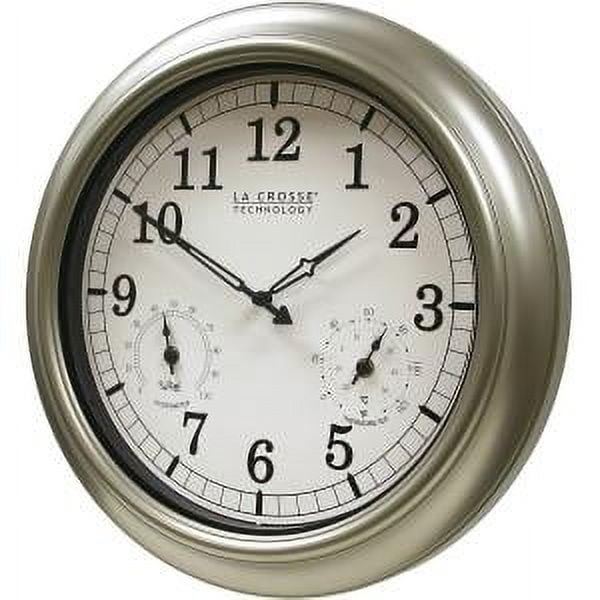JIAHAO WT-3181PL-Q Quartz Indoor/Outdoor Wall Clock, 18"