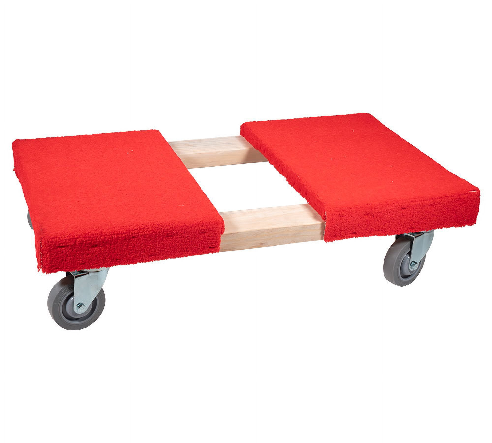 19" x 32" Carpeted Furniture Dolly 4 Wheels 1000 lbs. - Hardwood and Plywood Piano Moving Office Dolly with 3.5" x 4" Swivel Casters Mover