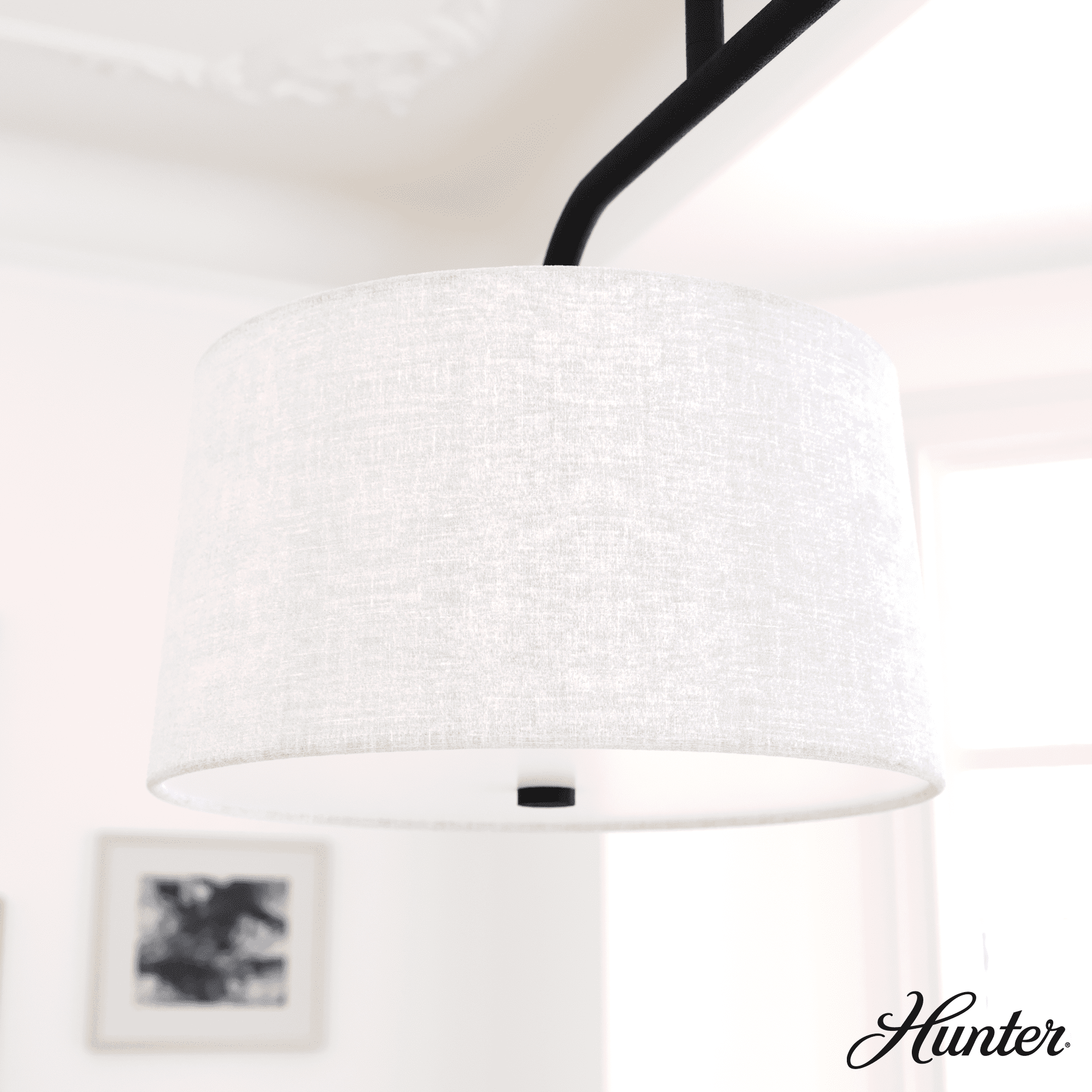 Hunter Fan Cottage Hill 4 - Light Linear Shaded Drum Pendant