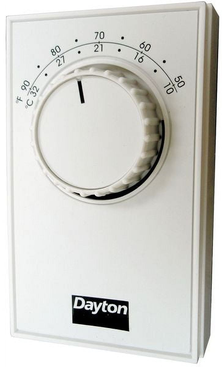 Dayton Line Volt NP Analog Tstat 1C,White,SPST 6GVX8C
