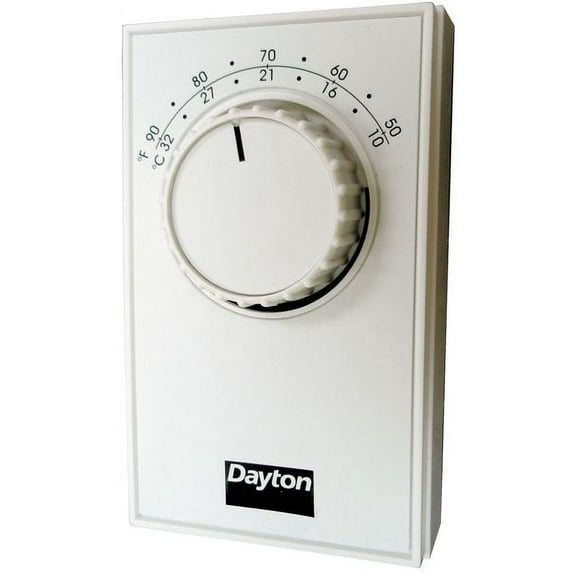 Dayton Line Volt NP Analog Tstat 1C,White,SPST 6GVX8C