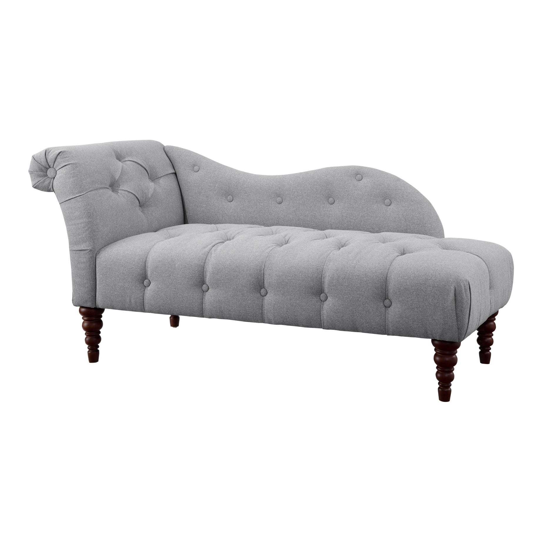 Lexicon Blue Hill 66" Traditional Textured Fabric Chaise in Dove Gray
