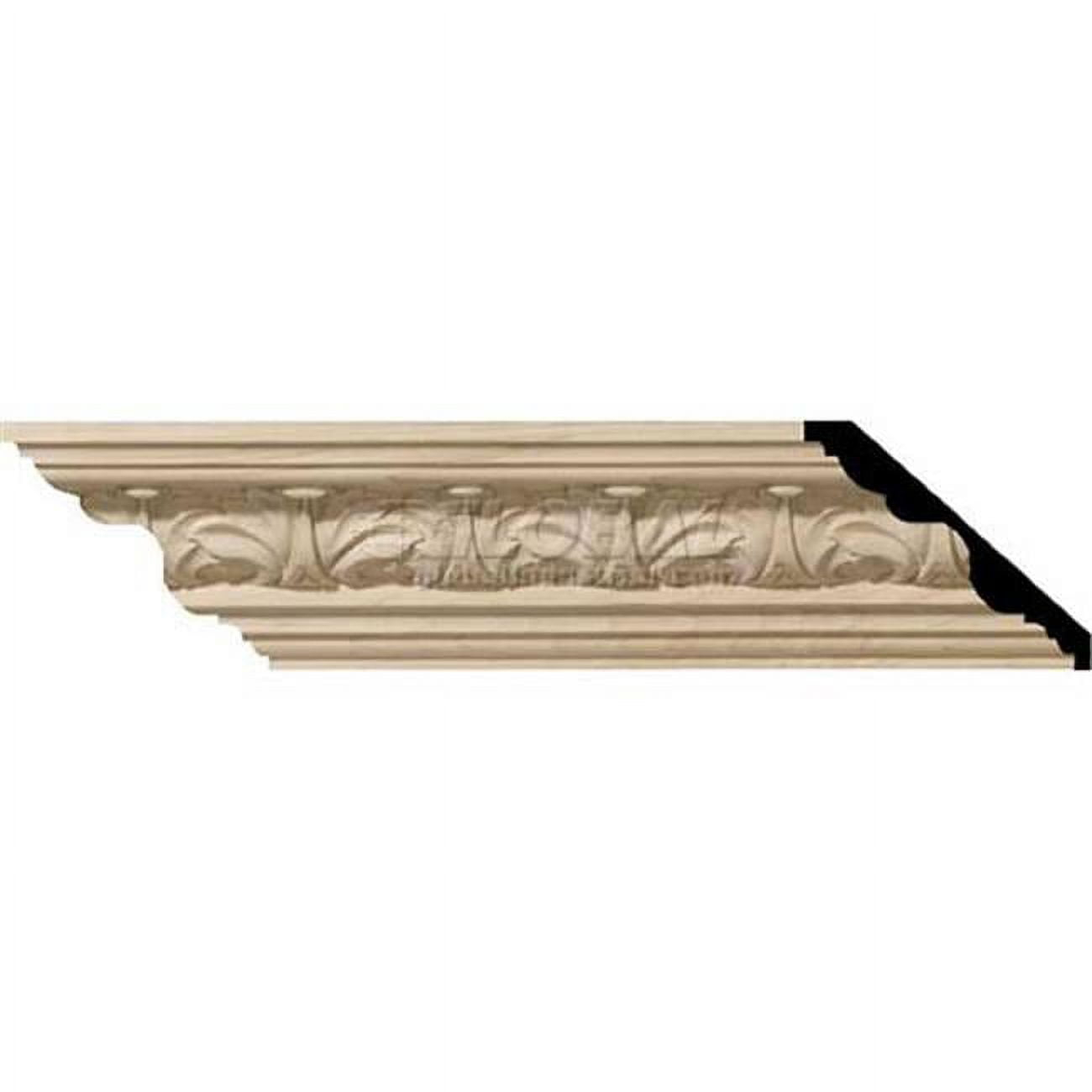 Ekena Millwork Acanthus Leaf Carved Wood Crown Moulding, Cherry
