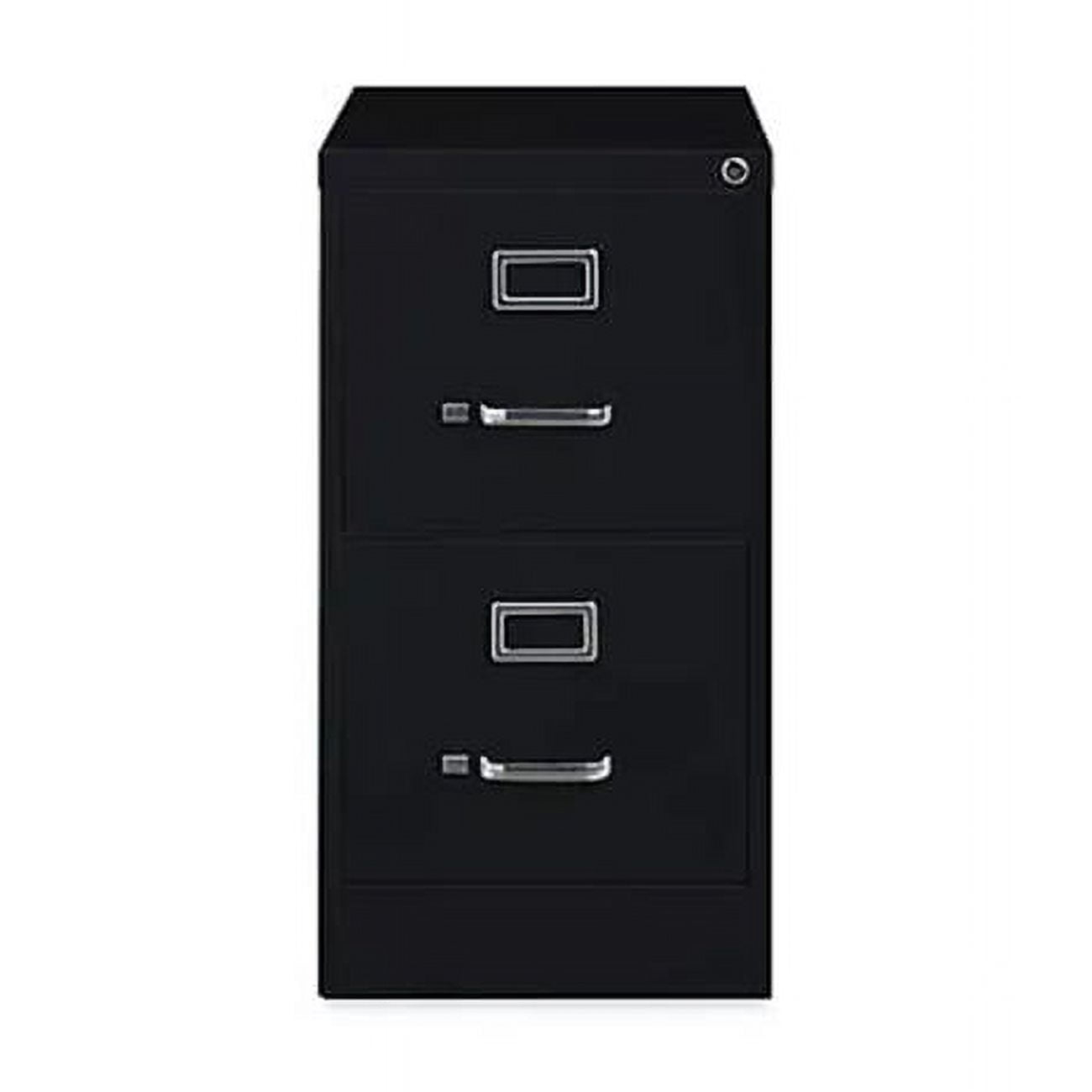Alera Two-Drawer Economy Vertical File, Letter-Size File Drawers, 15" x 26.5" x 28.37", Black
