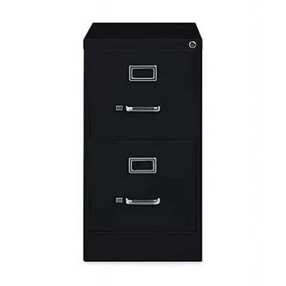 Alera Two-Drawer Economy Vertical File, Letter-Size File Drawers, 15" x 26.5" x 28.37", Black