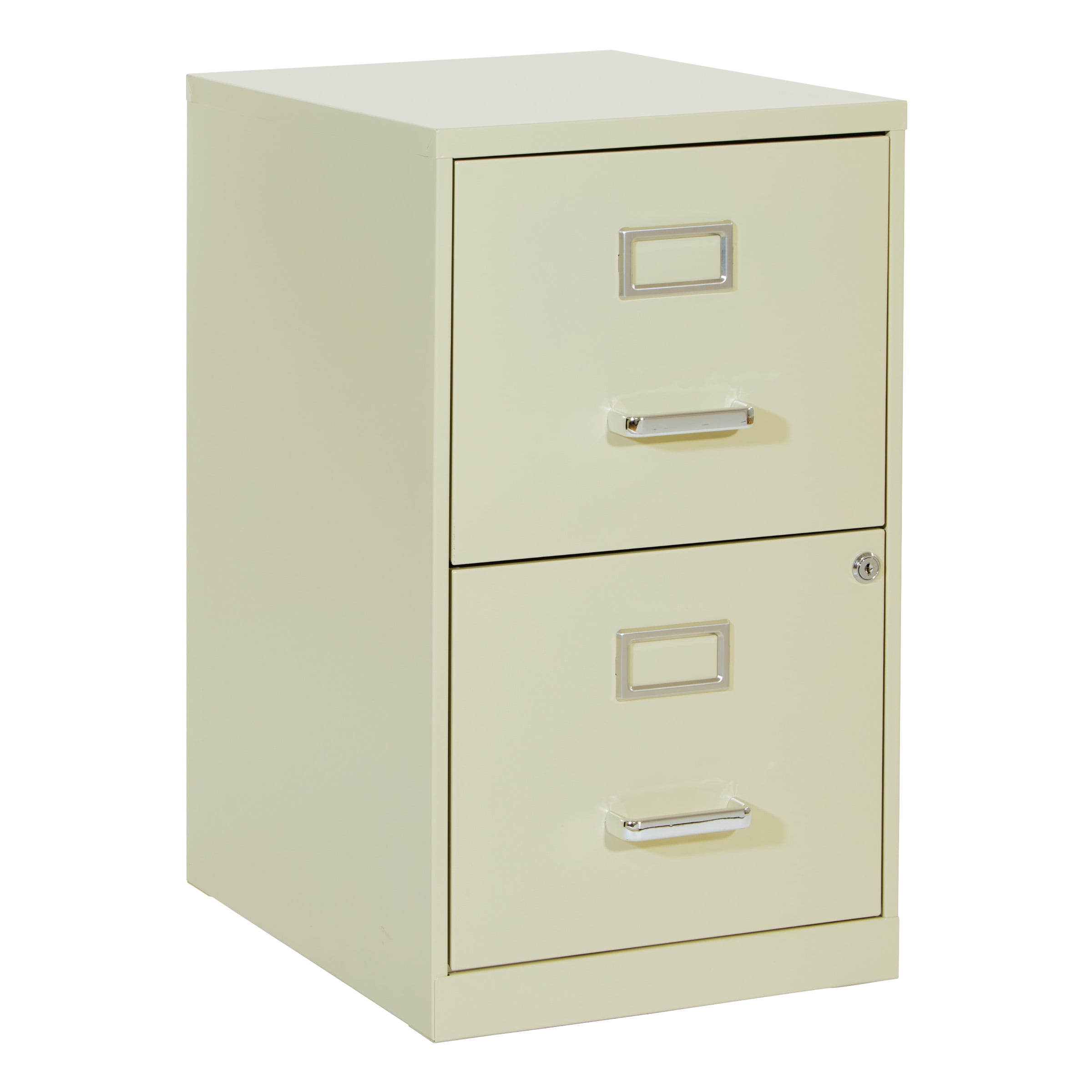 2 Drawer Locking Metal File Cabinet in Tan