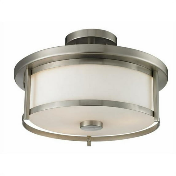 Z-Lite Savannah 2 - Light Semi-Flush Mount in  Brushed Nickel