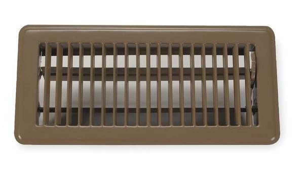 2 PK ZoroSelect Floor Register, Louvered, 1 1/2 in D, 5 1/2 in H, 11 1/2 in W, Brown, Steel