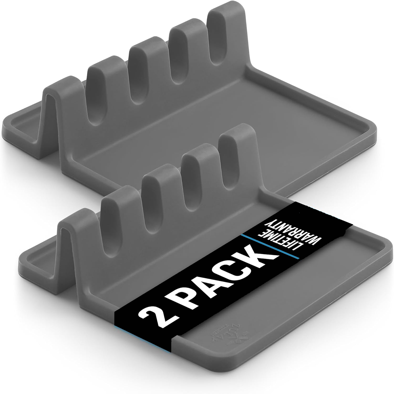 2 Pack Silicone Utensil Rest - BPA-Free, Durable Spoon Rest with Drip Pad - Heat-Resistant Spoon Rest for Stove Top - Spoon Rest for Kitchen Counter - Kitchen Gadgets & Kitchen Utensils Holder