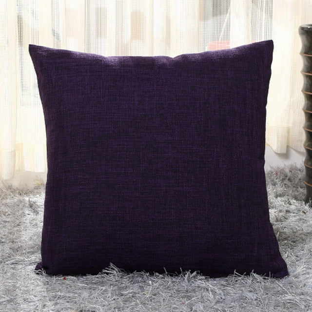 2 Pack Throw Pillow Covers 18x18 inch, Purple Pillow Covers for Bed Room Living Couch Home Dercoration