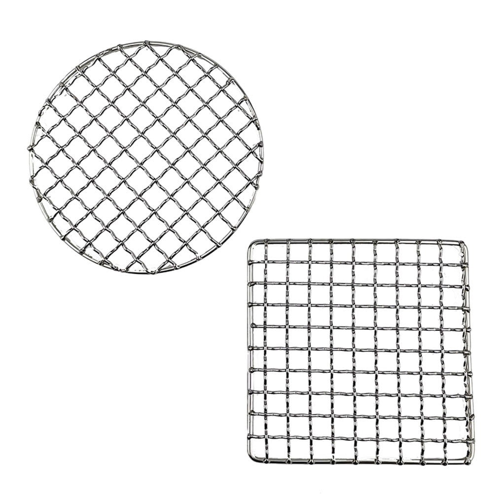 2 Pcs Barbecue Grill Grate Foldable Cooking Grates for Rack Silver