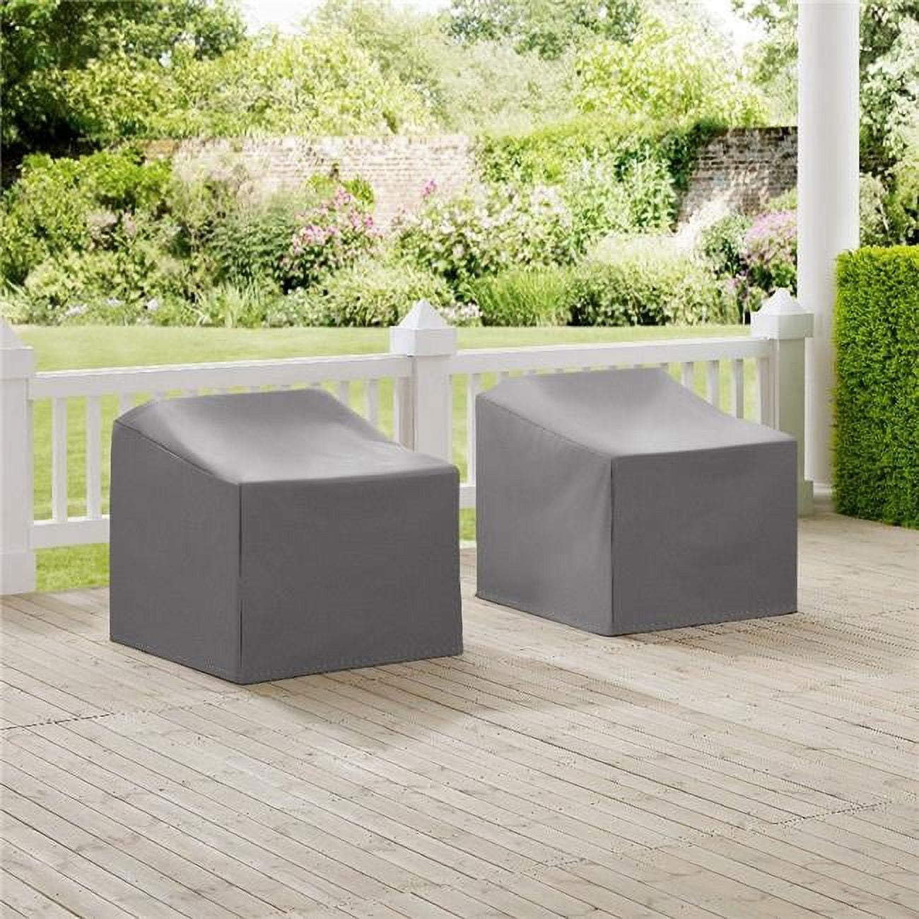2 Piece Furniture Cover Set With 2 Chairs - Gray