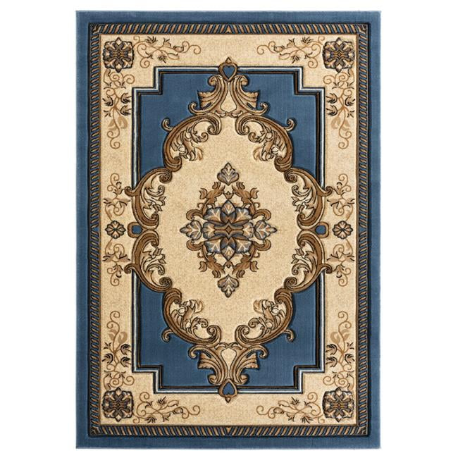 United Weavers Bristol Area Rug 2050 10560 Fallon Blue Curls Petals 2' 7" x  4' 2" Rectangle