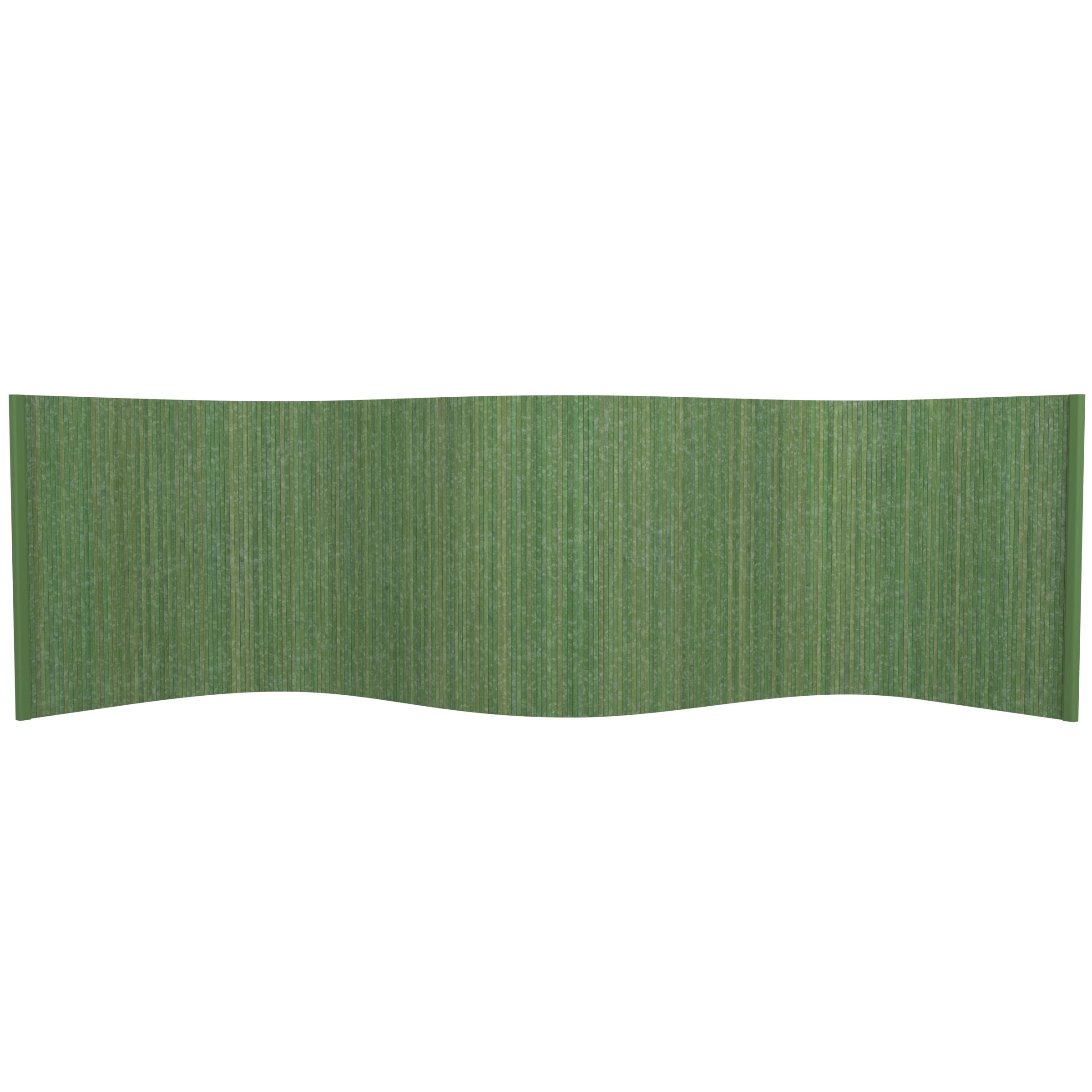 2 ft. Short Bamboo Wave Screen - Distressed Green