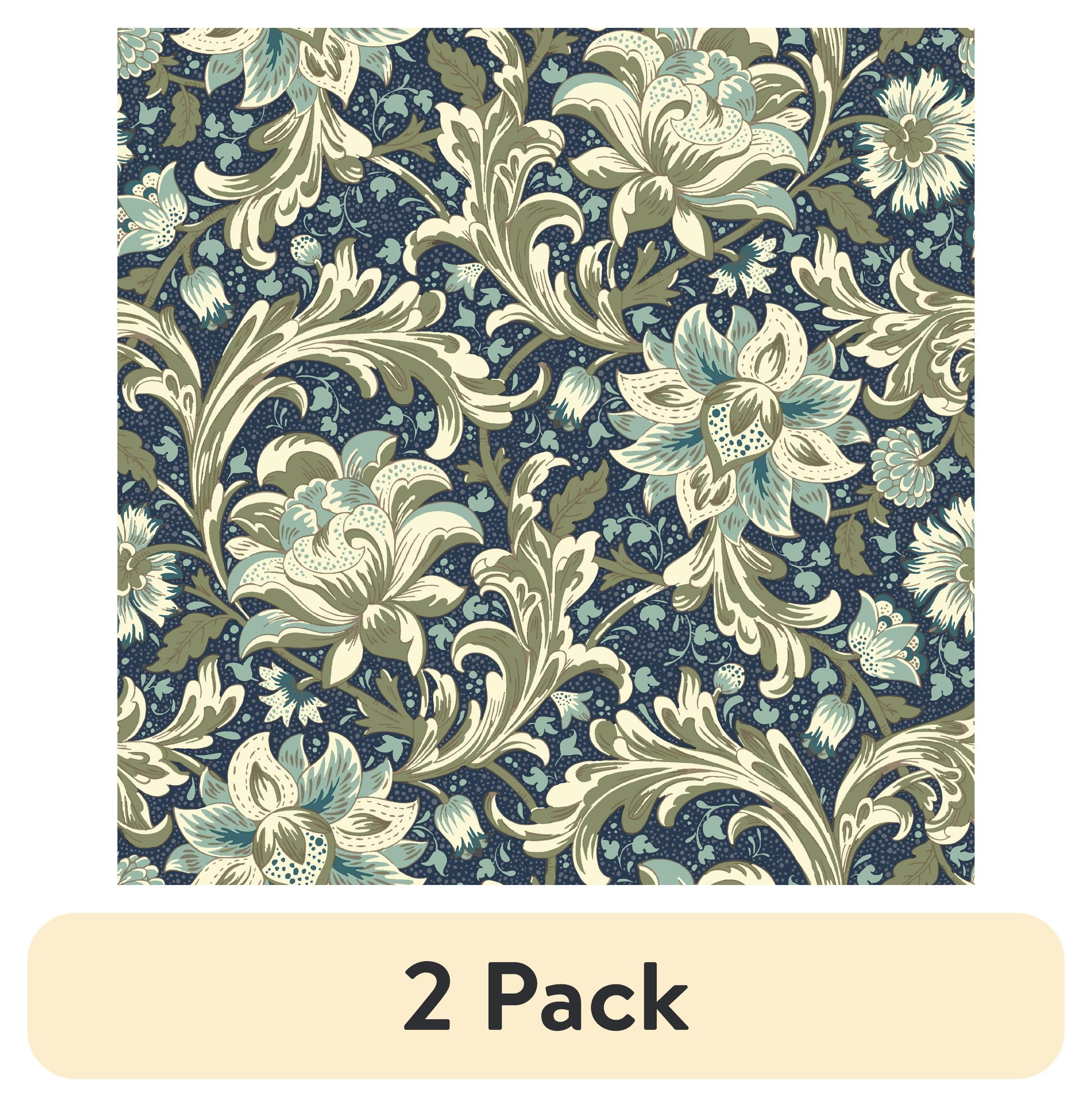 Better Homes & Gardens Navy Isolda Jacobean Peel and Stick Wallpaper, 20.5" x 18'