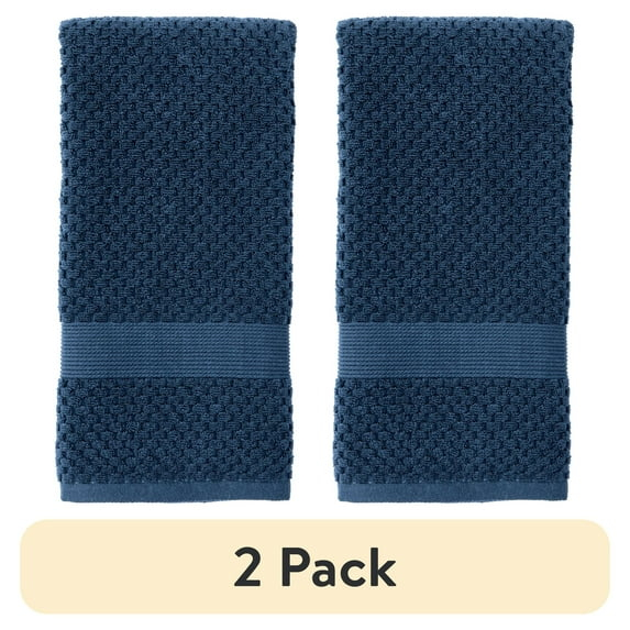 Better Homes & Gardens Signature Soft Popcorn Texture Hand Towel, Blue Admiral