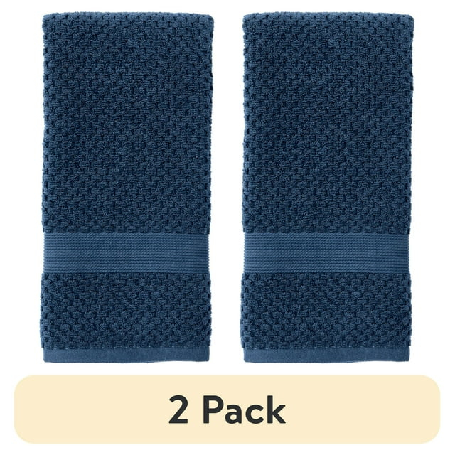 Better Homes & Gardens Signature Soft Popcorn Texture Hand Towel, Blue Admiral