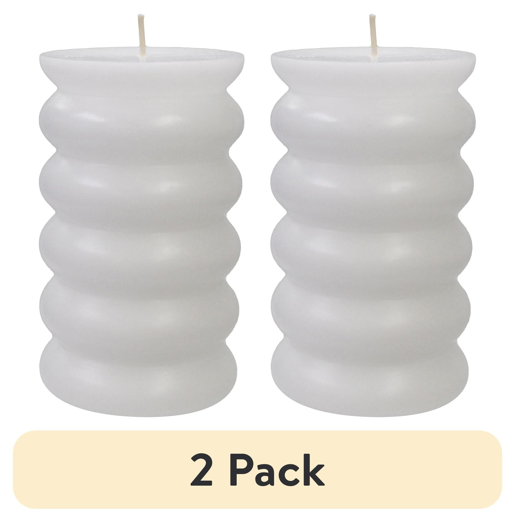 Better Homes & Gardens Unscented Pillar Candles, 3-Pack, 3x5 Inches, 3x4 Inches, White