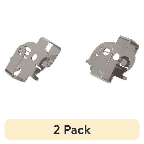 Camco Life is Better at the Campsite Over-the-Cabinet Hooks - Silver, 2-Pack (53382)