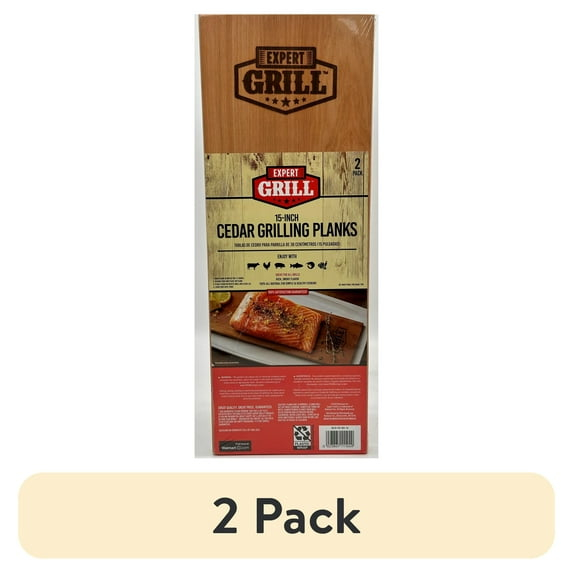 Expert Grill 15 inch Cedar Grilling Planks 2 Pack, 100% Natural, 100% Satisfaction Guaranteed, For Use With Charcoal Or Gas Grills