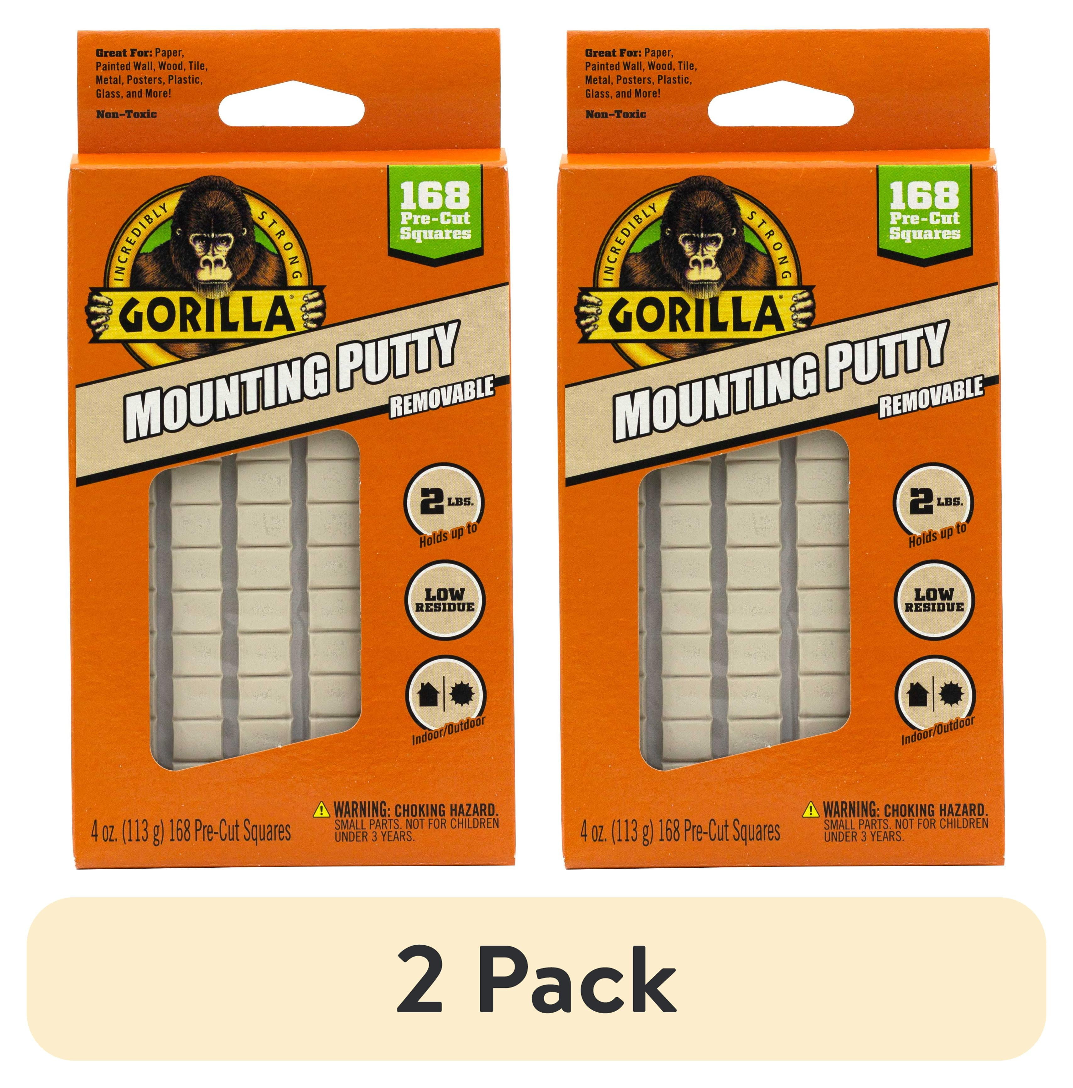 Gorilla Glue Brand Mounting Putty 4oz 24pc for Hardware Adhesives Recommended Surface