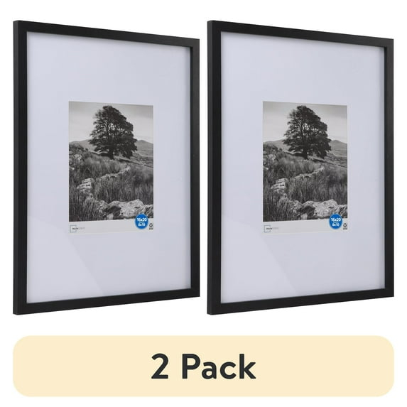 Mainstays 16"x20" Gallery Frame with Wall Mount Light, Matted for 8"x10" Picture