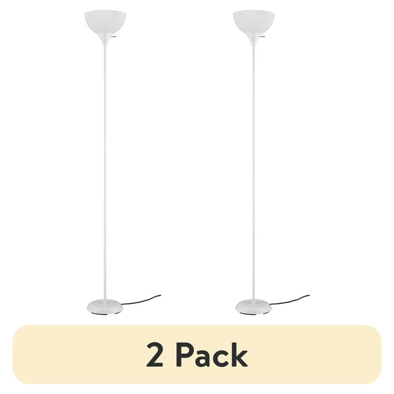 Mainstays 71" White Floor Lamp, Modern Design