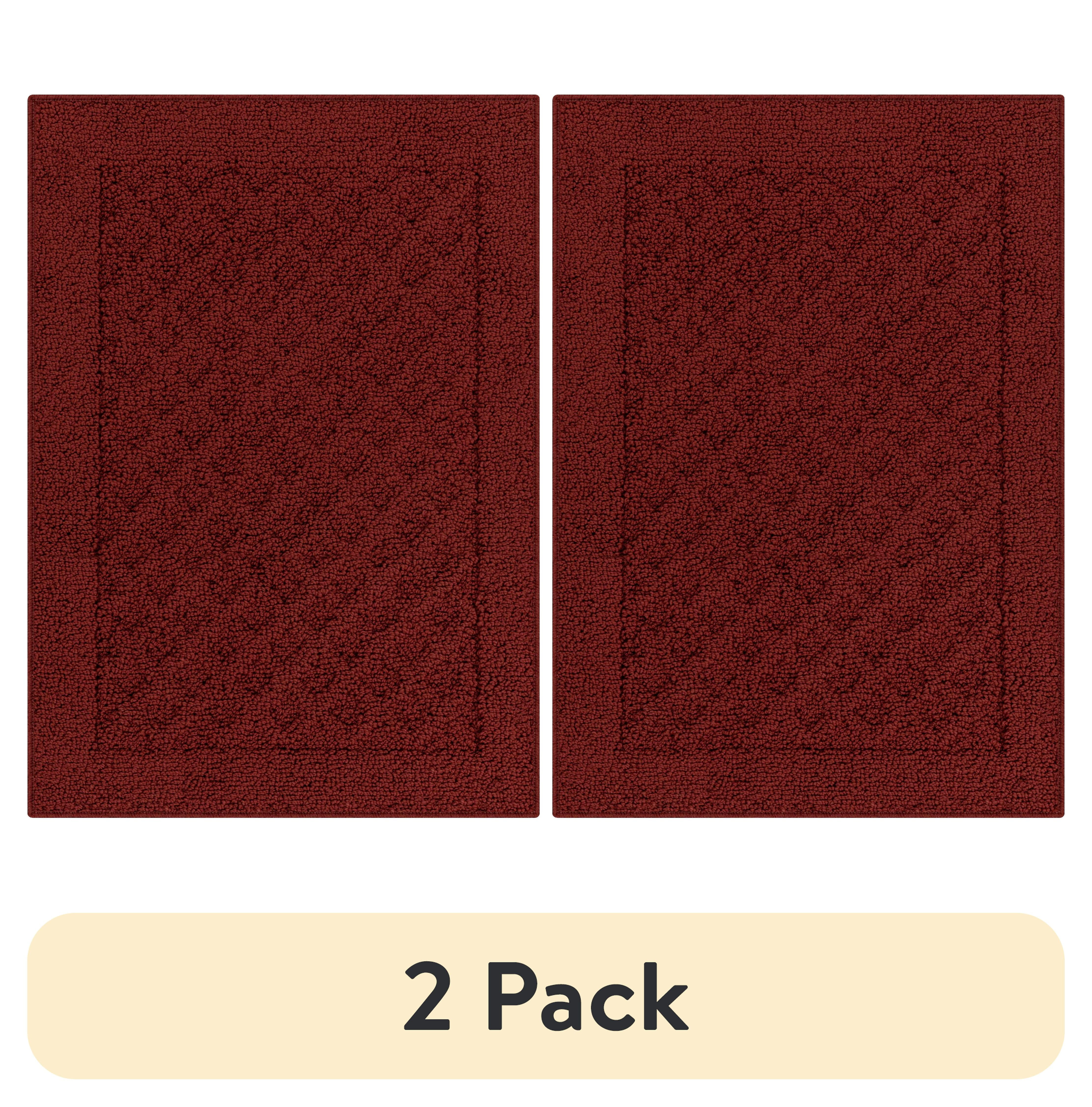 Mainstays Dylan Solid Diamond Olefin Red Indoor Accent Rug, 1'8"x2'6"
