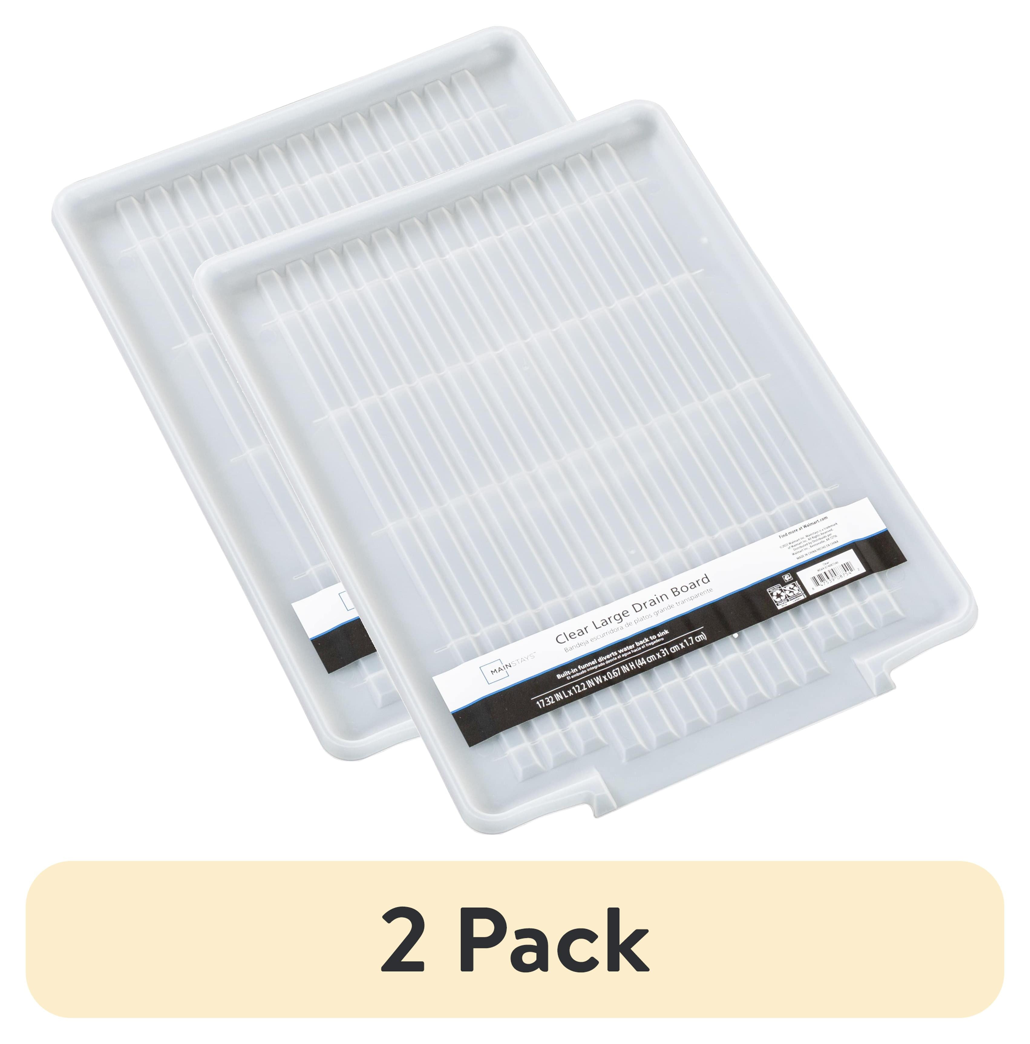 Mainstays Plastic Clear Large 0.15" H Kitchen Dish Drain Board