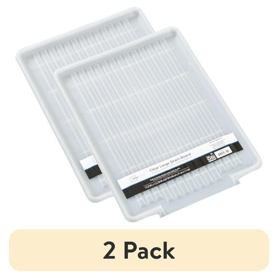 Mainstays Plastic Clear Large 0.15" H Kitchen Dish Drain Board
