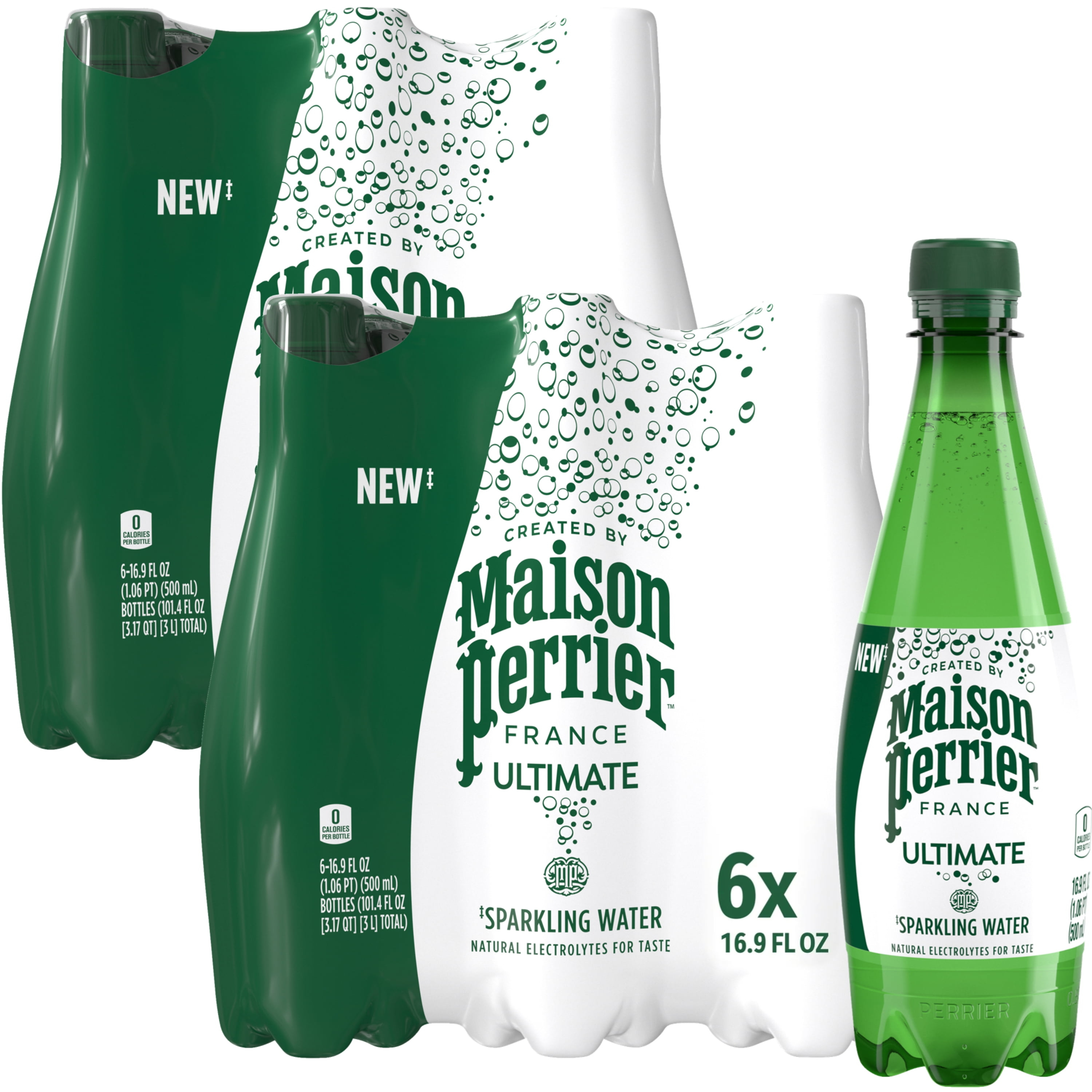 Maison Perrier Ultimate Sparkling Water,  16.9 fl oz, 6 Pack Bottles