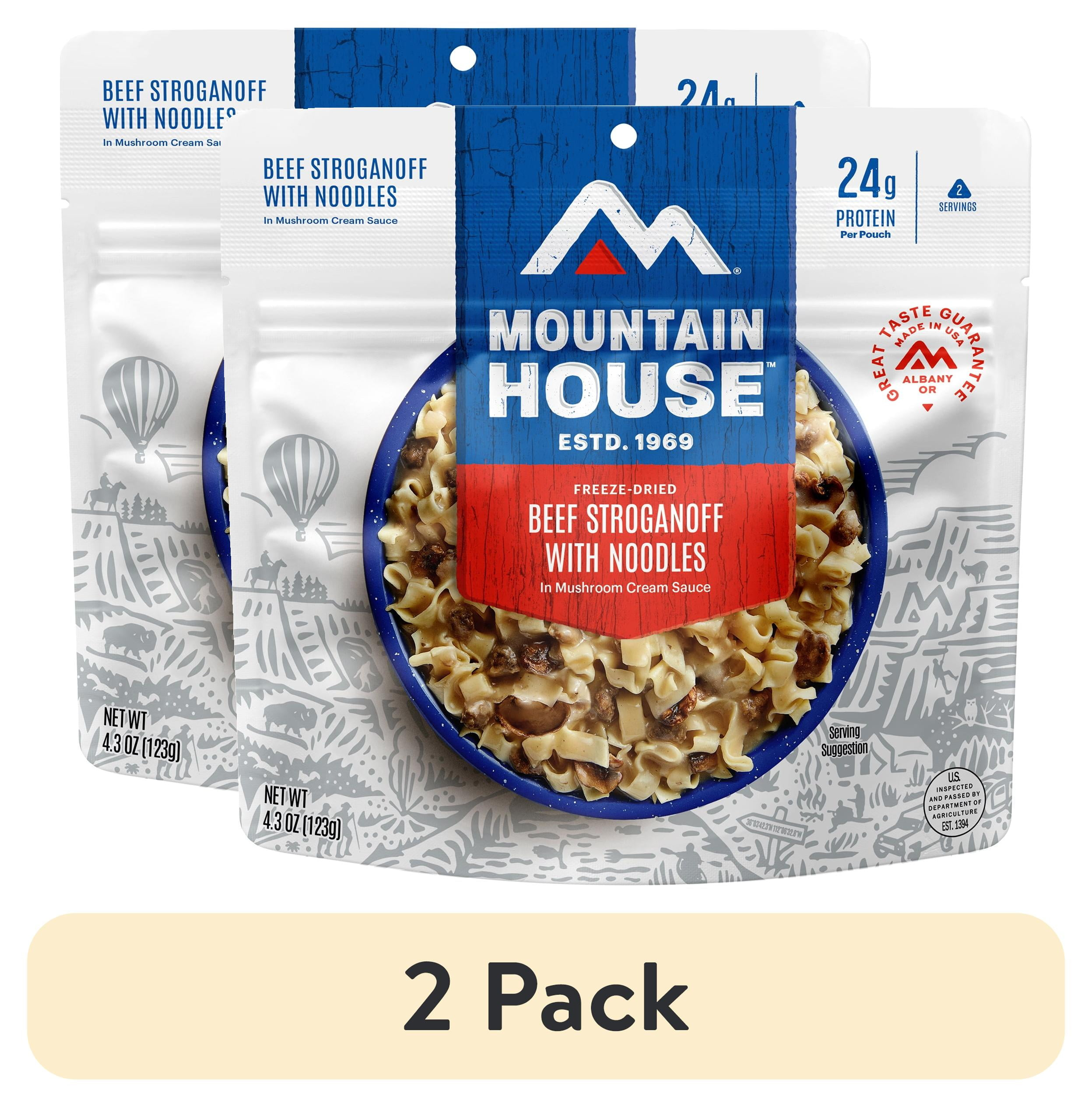 Mountain House Beef Stroganoff w/Noodles, Freeze-Dried Food, 2 Servings, Not Gluten Free