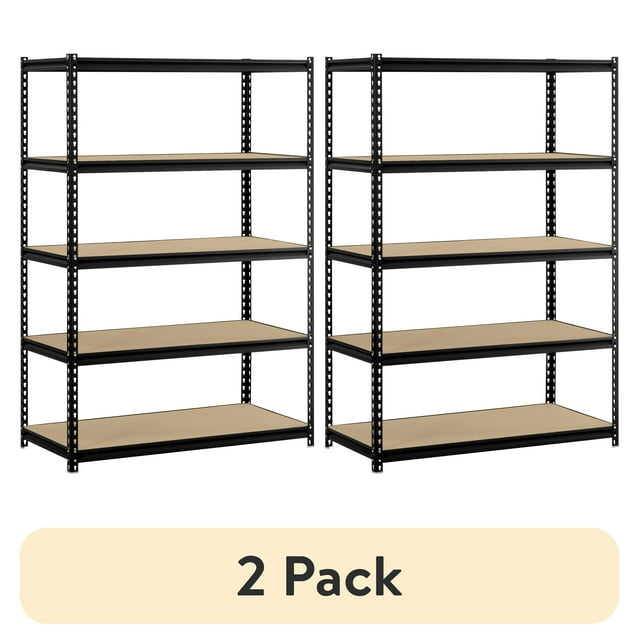 Muscle Rack 48"W x 24"D x 72"H 5-Shelf Steel Freestanding Shelving Unit; Black