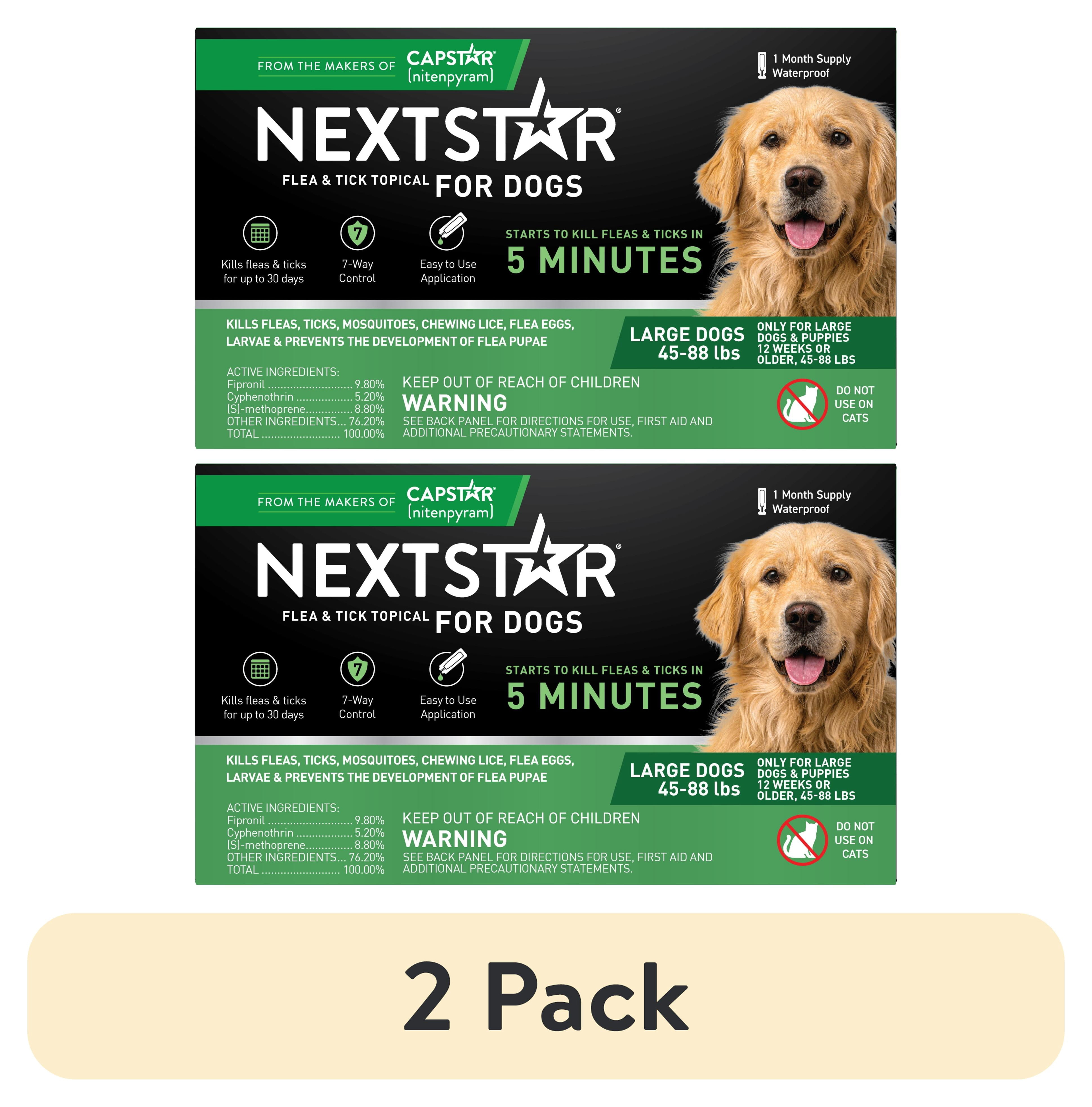 NEXTSTAR Flea & Tick Topical Prevention for Dogs 45-88 lbs, 1-Month Supply