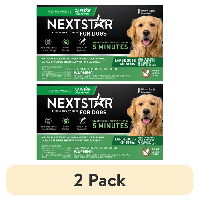 NEXTSTAR Flea & Tick Topical Prevention for Dogs 45-88 lbs, 1-Month Supply