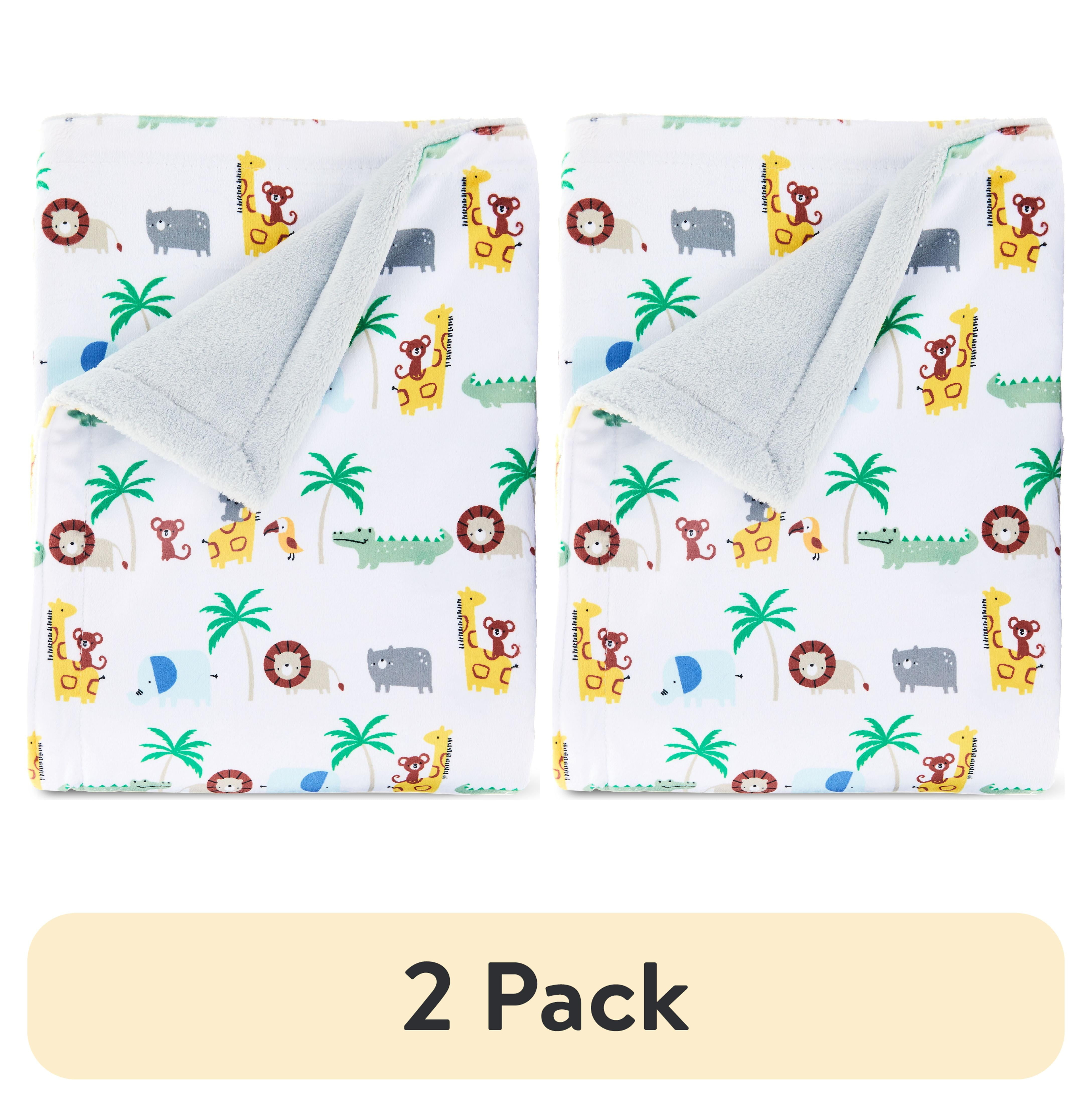 Parent's Choice Multicolor Jungle Print Super Soft Reversible Baby Blanket, Infant Boy