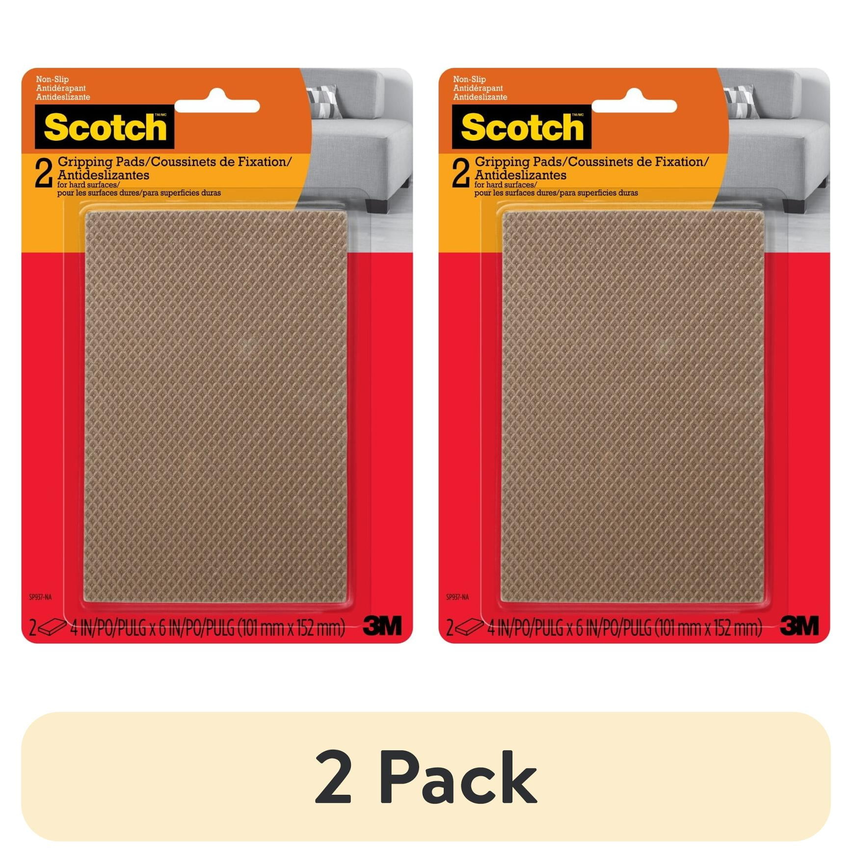 Scotch Gripping Pads, Rectangle, Furniture Pads, 4 x 6 in, 2 Pack