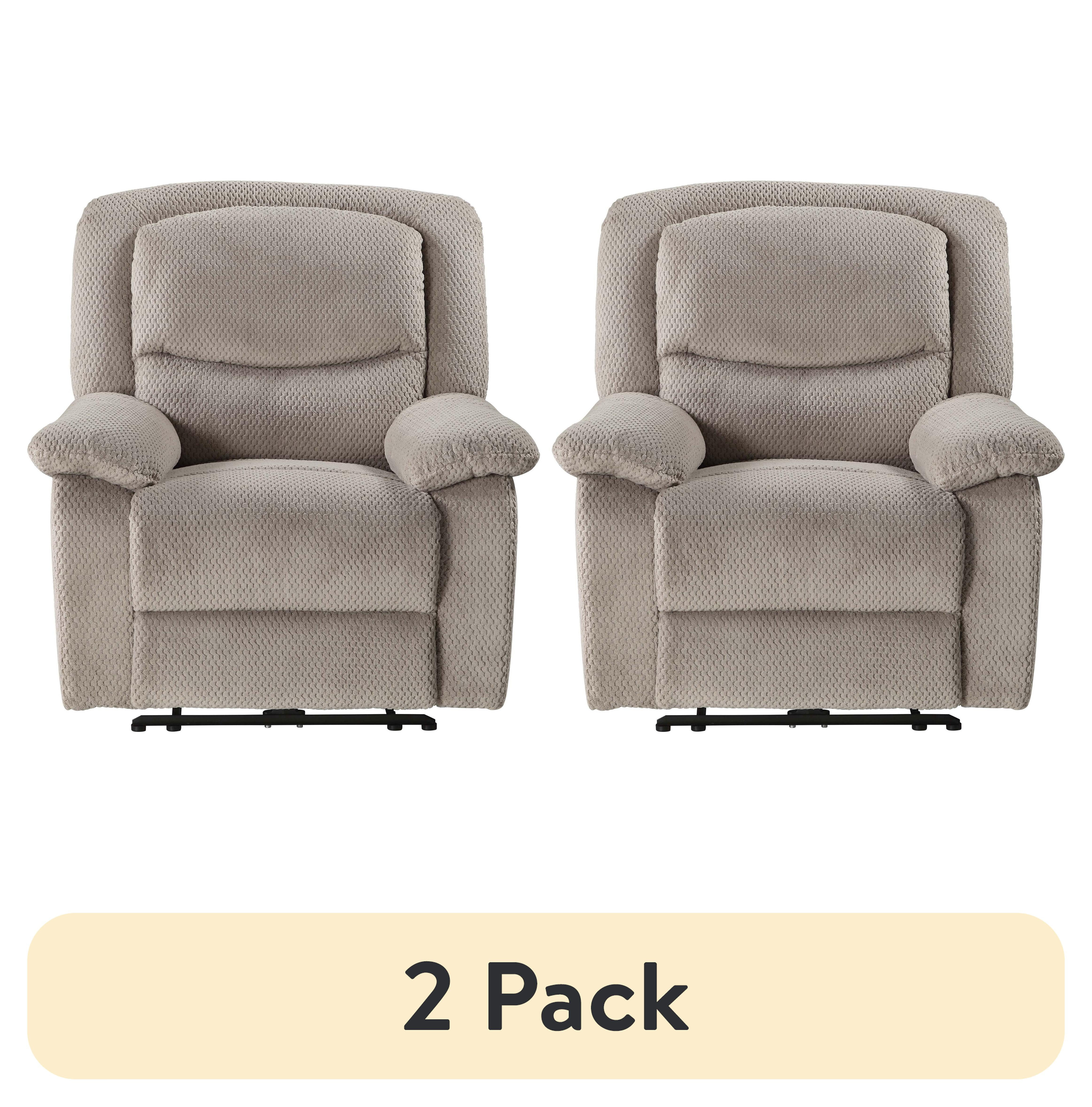 Serta Push-Button Power Recliner with Deep Body Cushions, Upholstered, Multiple Colors