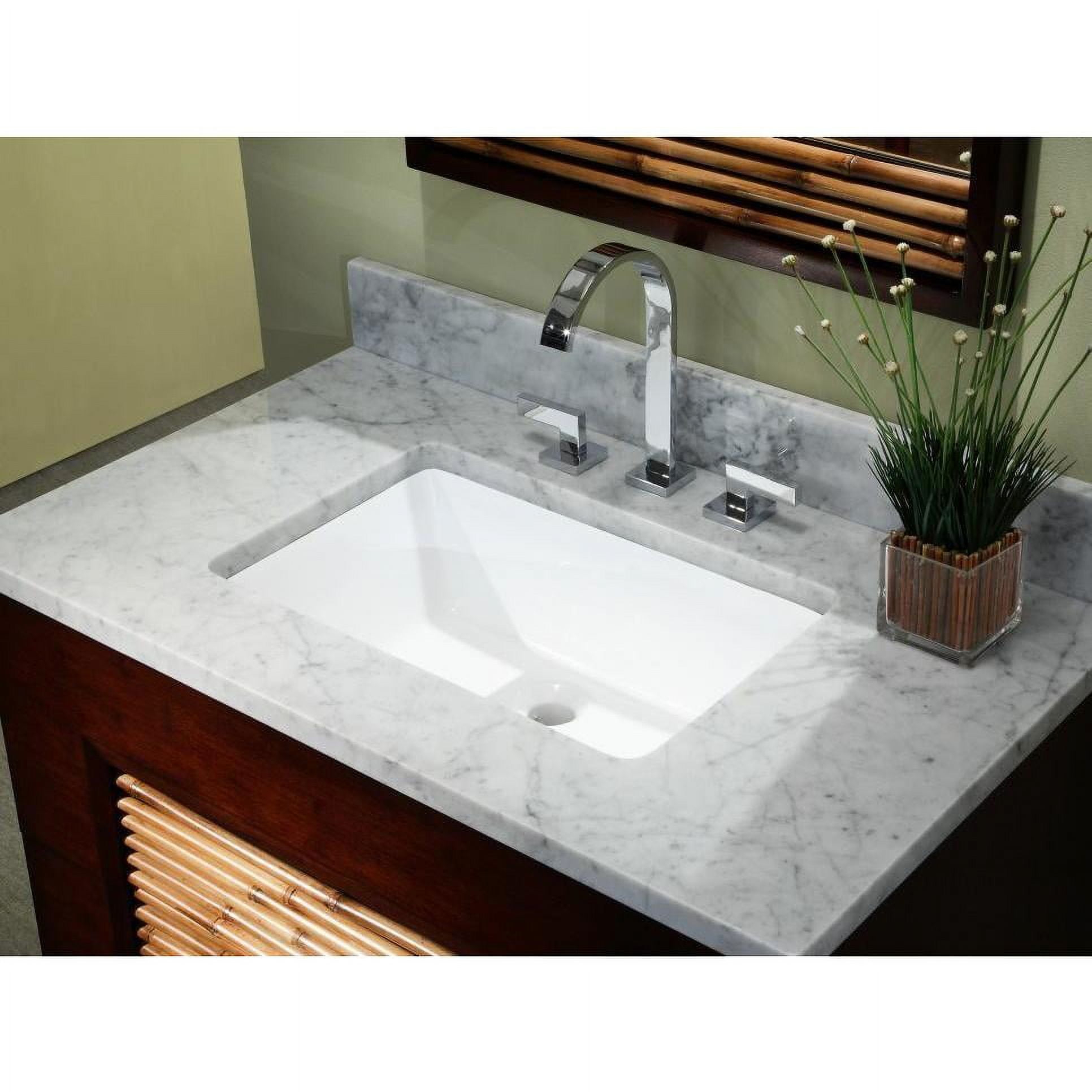 20-3/4 Rectangular Shape Bathroom Undermount Sink 20-3/4-inch European Style Rectangular Shape Porcelain Ceramic Bathroom Undermount Sink