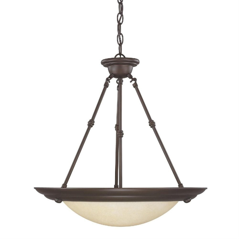20 Inch 3 Light Pendant In Traditional Style 20 High By 20.75 Wide-Burnished Bronze Finish    -Traditional Installation Capital Lighting 2720Bb