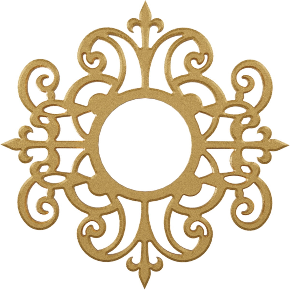 20"OD x 6 1/2"ID x 1/2"P Dijon Architectural Grade PVC Pierced Ceiling Medallion, Gold