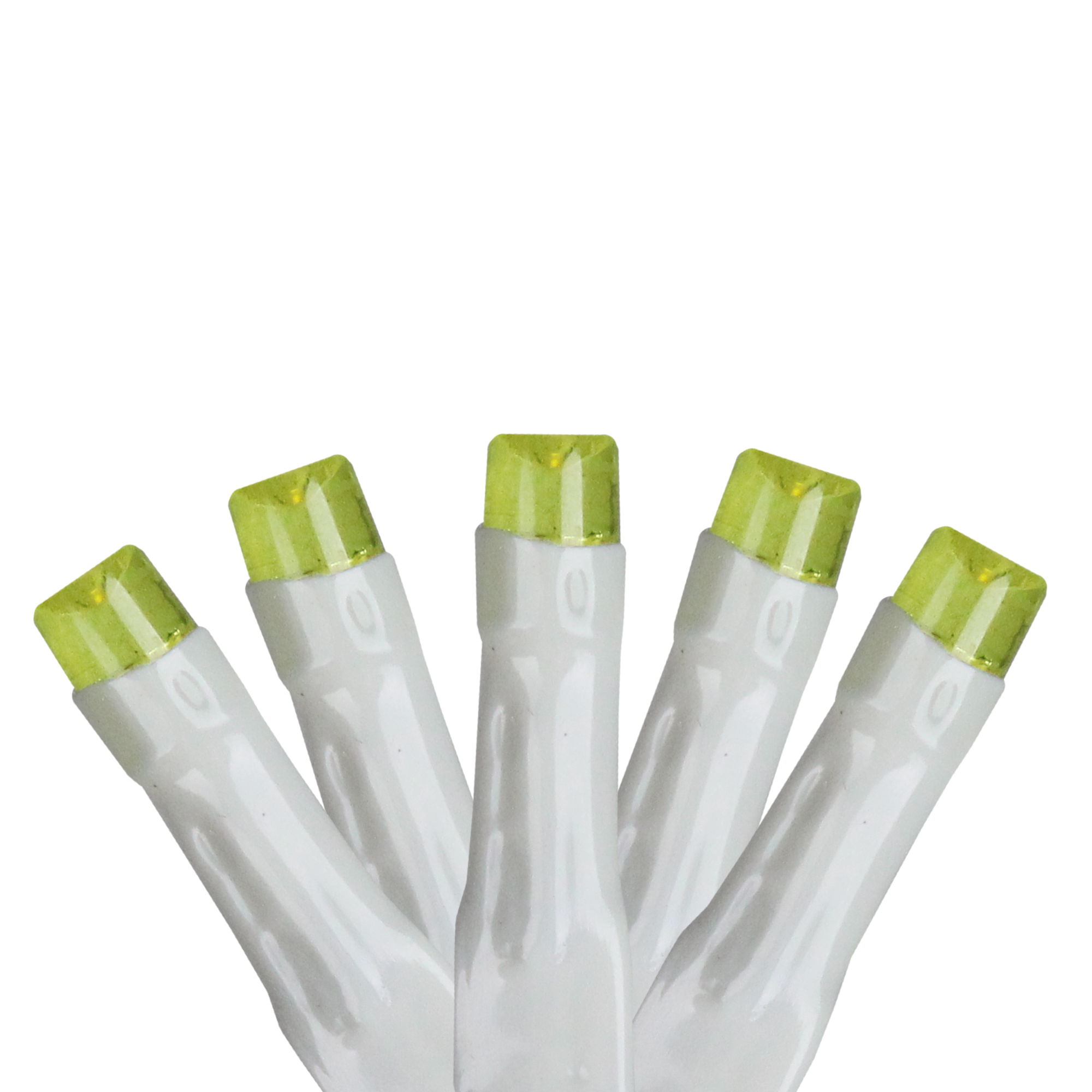 20 Pre-Lit Green Battery Operated LED Wide Angle Christmas Lights - 6.25 ft White Wire