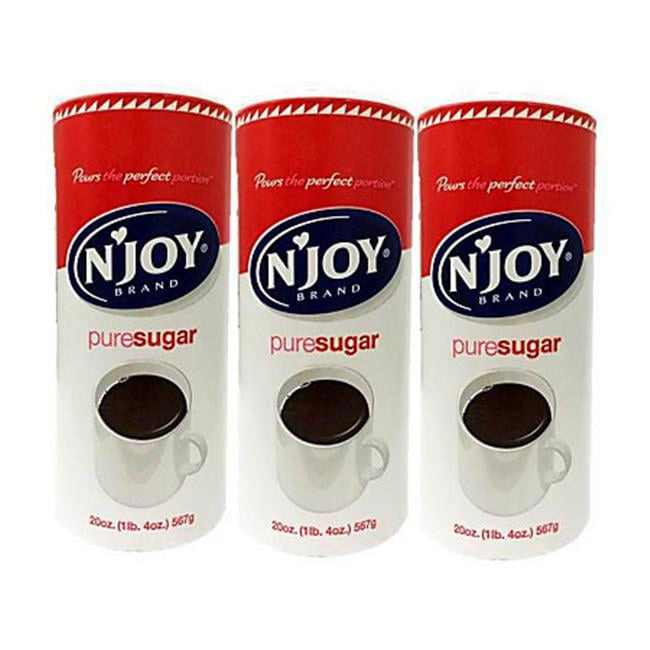Njoy Sugar, 20 Oz. Canisters, Pack Of 3