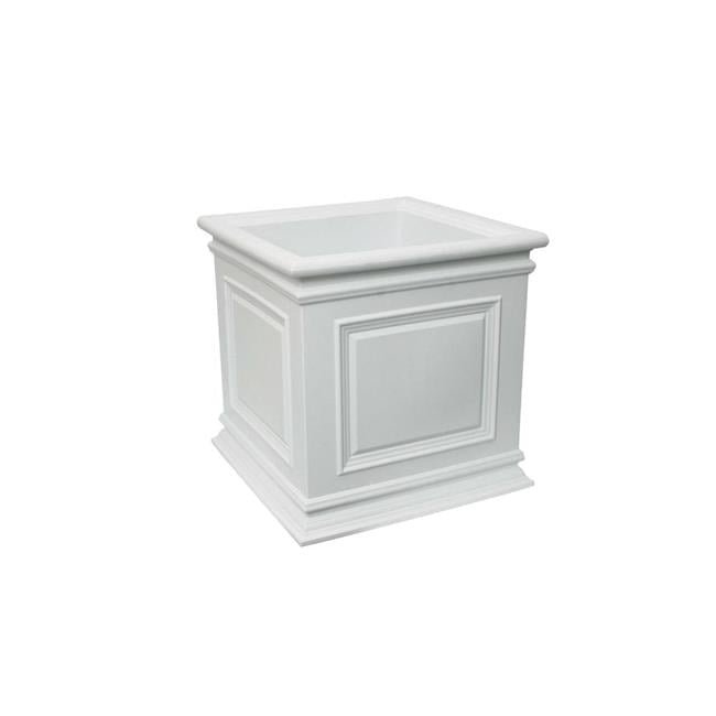 Mayne Fairfield 20" x 20" x 20" Square White Self Watering Plastic Planter