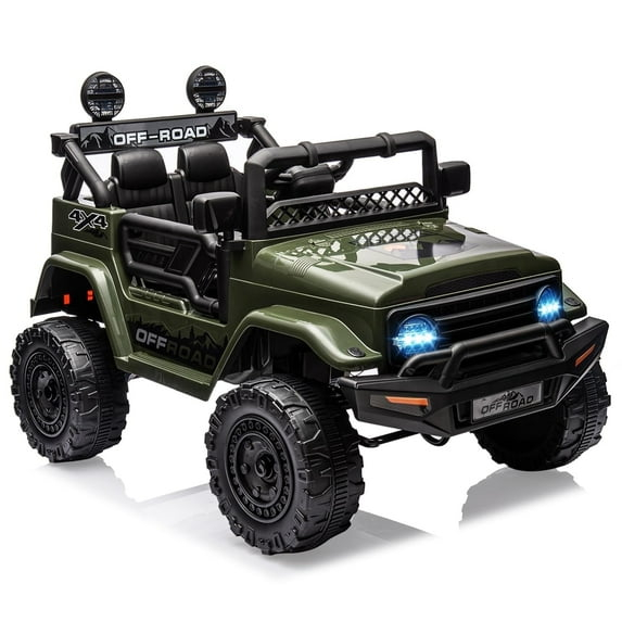 2025 New 12V Ride on Car, 2 Seater Electric Car with Remote Control, Spring Suspension, LED Lights, 3 Speeds, Ride on Truck Car, Great Gift for Kids Boys Girls