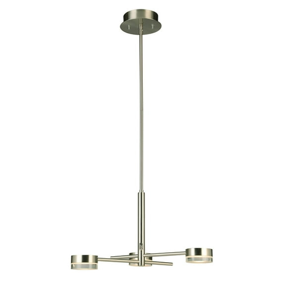 203967A-Eglo Lighting-Transton - 3-Light Led Chandelier - Brushed Nickel