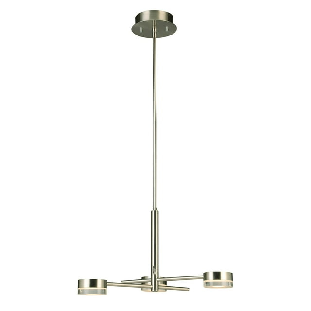 203967A-Eglo Lighting-Transton - 3-Light Led Chandelier - Brushed Nickel