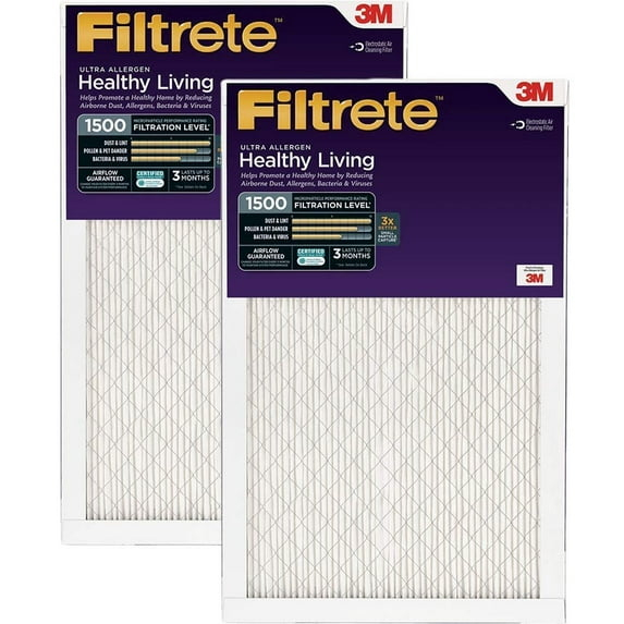 20x25x1 19.6 x 24.6 Filtrete 1250 Ultra Allergen Filter by 3M 4 Pack